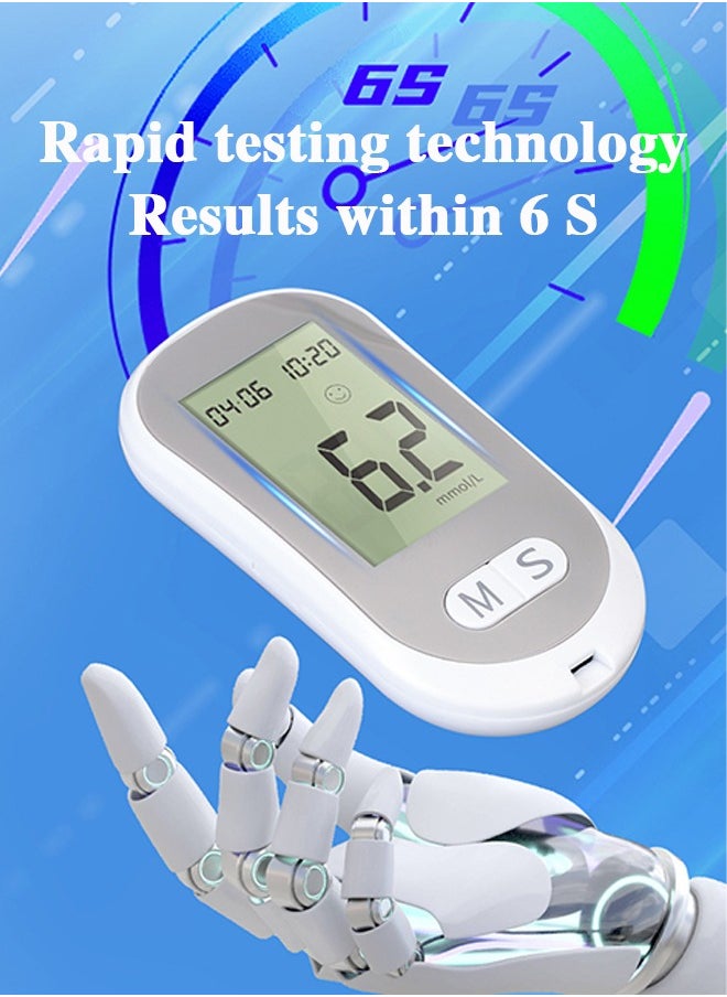 Lemon Blood Glucose Monitor Kit, 25 Glucometer Strips, 25 Lancets, 1 Lancing Device, 1 Blood Sugar Monitor  - Image 3
