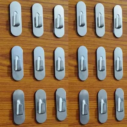 Hoppokart Hoppokart 18 pcs Wall Clips Hook Adhesive Pack of 18 Door Hanger  - Image 1