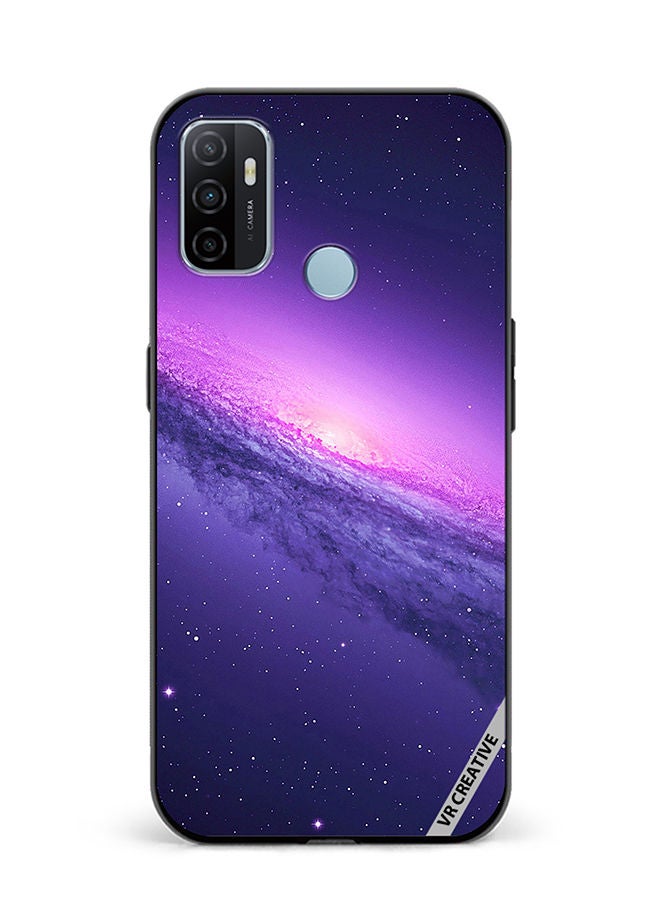 VR CREATIVE Protective Case Cover For Oppo A53 Abstract Crossed Lines Galaxy Seamless Design Multicolour - Image 1