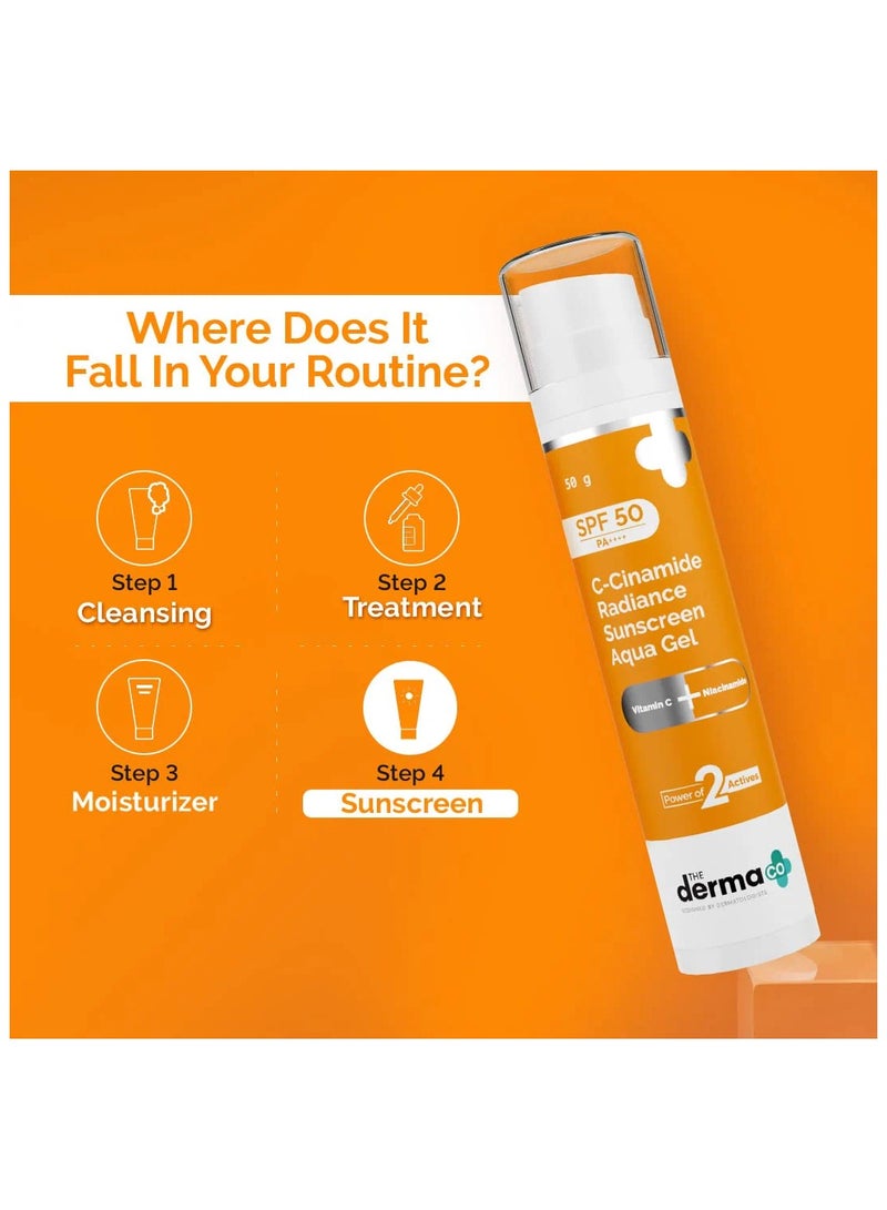 The Derma Co C-Cinamide Sunscreen Spf 50 Aqua Gel 50g - Image 5