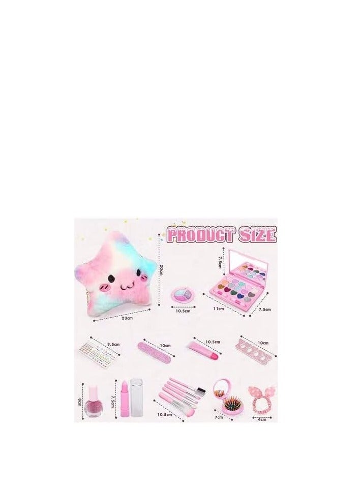 Washable Makeup Set for Little Girls with Cosmetic Bag for Kids Age 2 3 4 5 6 7 8 9 10 11 12 Years Old by Goolsky - Image 2