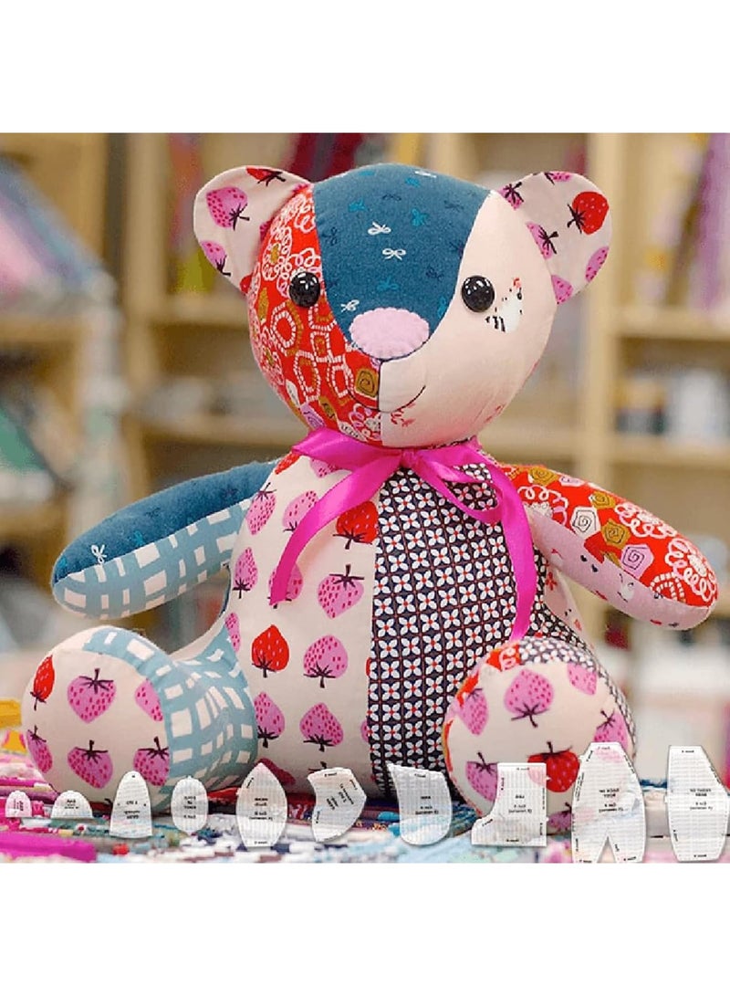 SOLARAE Memory Bear Template Ruler Set with Instructions, Suitable for beginners, easy way to learn how to make a handicraft, for Drawing and Sewing Bear, Only template - Image 1