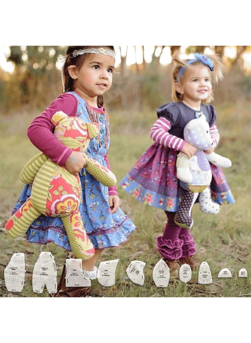 SOLARAE Memory Bear Template Ruler Set with Instructions, Suitable for beginners, easy way to learn how to make a handicraft, for Drawing and Sewing Bear, Only template - Image 5