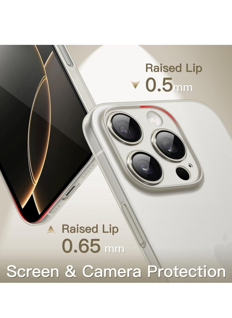 Raxoom Ultra-Slim 0.35mm Case for iPhone 16 Pro (6.3 Inch) â€“ Lightweight Matte Finish, Full Camera Lens Protection, Minimalist Hard Cover (Natural Titanium) - Image 4