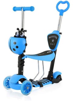 Mastela Dripex 5-in-1 Kids Scooter - 3 Wheels Scooter Kick Scooter with Adjustable Removable Seat and Push 