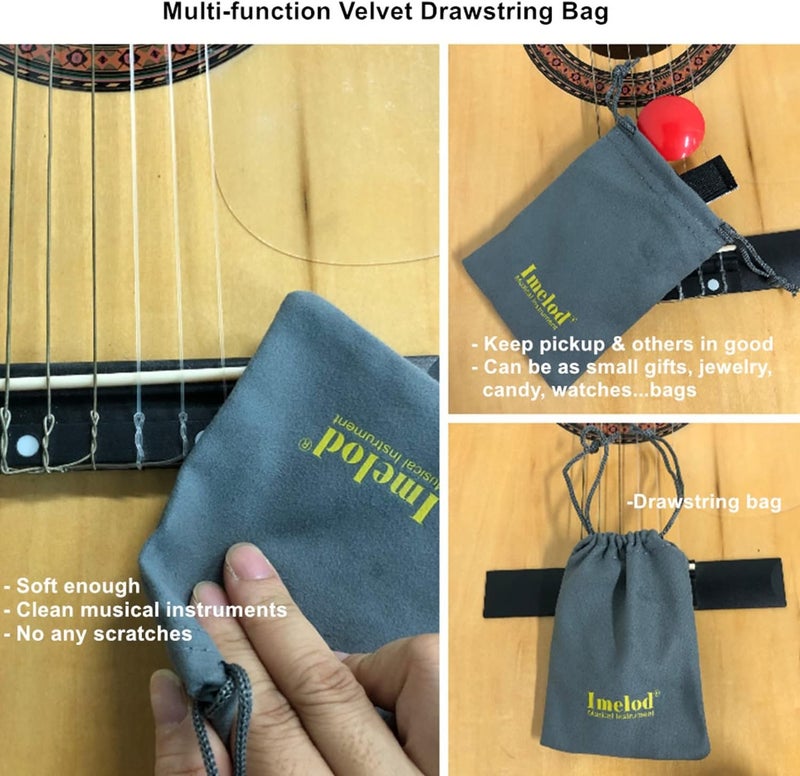 Imelod Contact Microphone Piezo Pickup Violin Microphone Pickup Cello Banjo Ukulele Mandolin Guitar Microphone Pickup(Red) - Image 5
