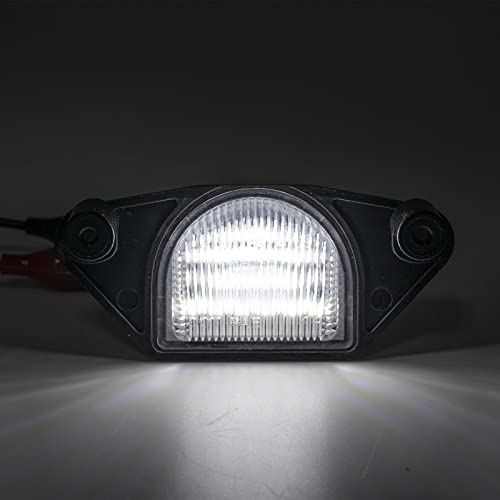 NSLUMO Xenon White LED License Plate Light Compatible w/ 1984-2013 Chevy Corvette C4 C5 C6 18SMD Error Free Led Rear Tag Lights OEM Number Plate Lamp Assembly Replacement - Image 2
