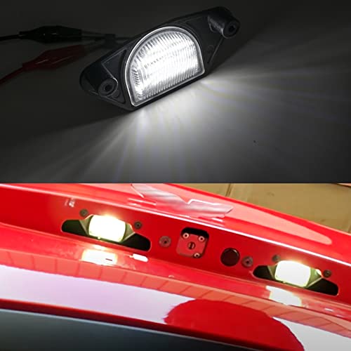 NSLUMO Xenon White LED License Plate Light Compatible w/ 1984-2013 Chevy Corvette C4 C5 C6 18SMD Error Free Led Rear Tag Lights OEM Number Plate Lamp Assembly Replacement - Image 5