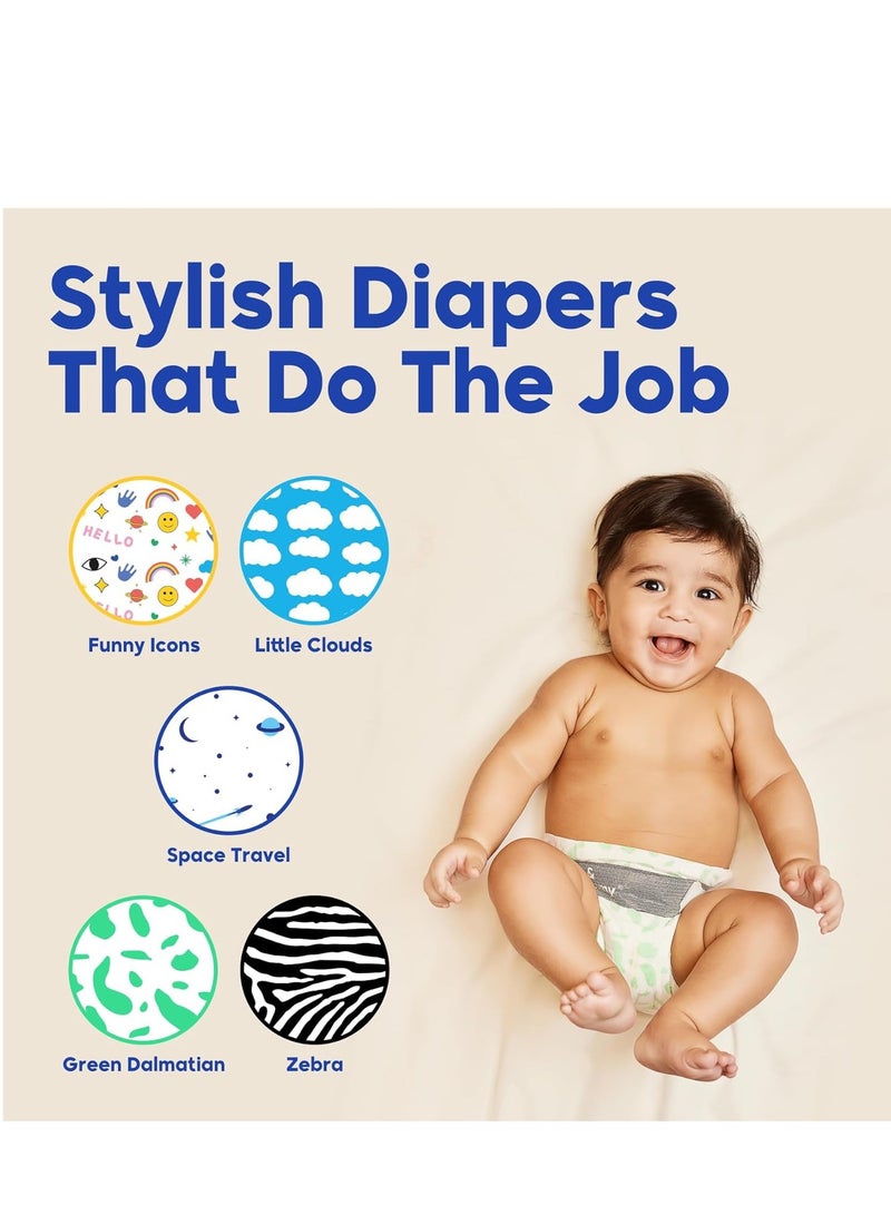 Kim & Kimmy Eco Diapers, Size 2, 4-8 kg, 72 Diapers - 12 Hour Leak Protection, No Rashes, Hypoallergenic, Ultra-Soft & Highly Absorbent - Cruelty Free & Vegan - Image 5