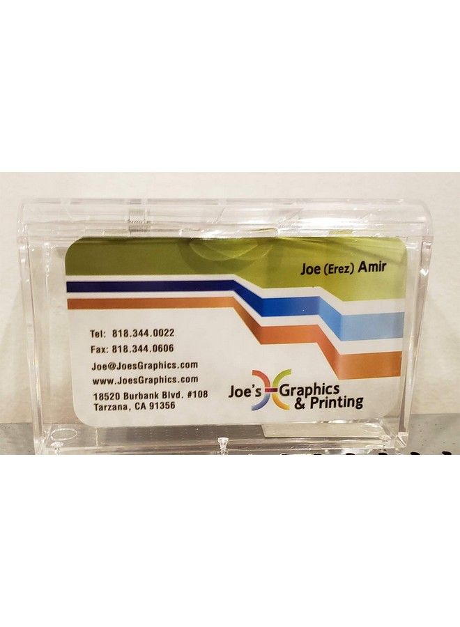 Pro Image Wall Mounted Acrylic Business Card Holder With Cover ; Lid Hinged Outdoor Fits 60 Clear - Image 4