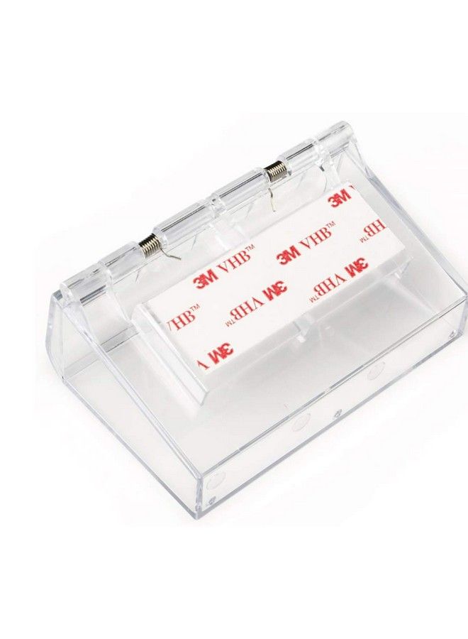 Pro Image Wall Mounted Acrylic Business Card Holder With Cover ; Lid Hinged Outdoor Fits 60 Clear - Image 3