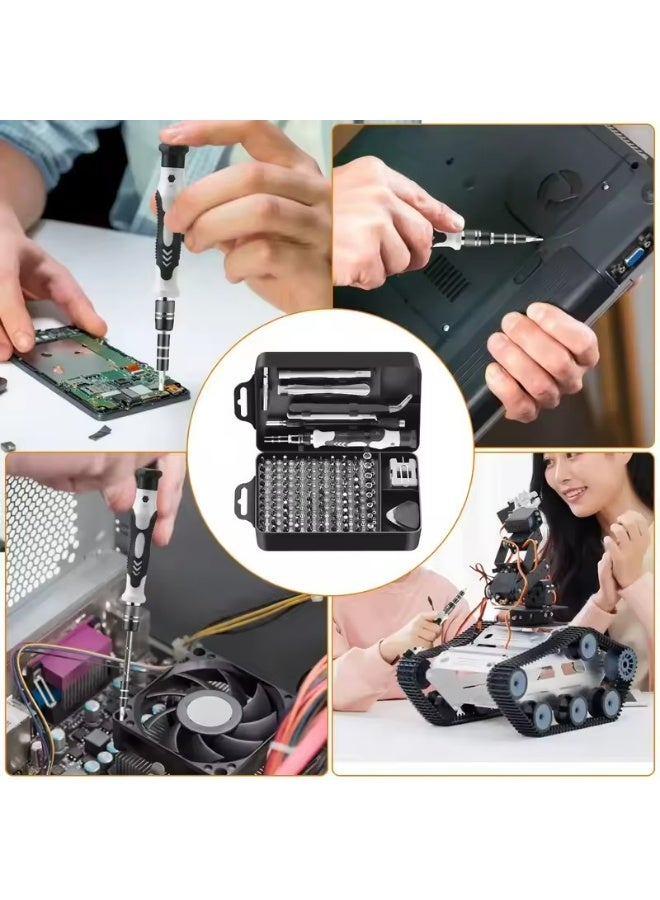 Household Multifunction Repair Tools 115 In 1 Precision Screwdriver Set Portable Removable Magnetic Bit - Image 5