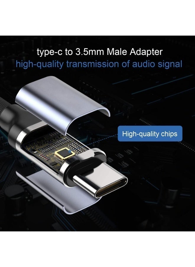 إيزي 1.5 متر USB C إلى 3.5 ملم كابل AUX ، نوع C إلى 3.5 ملم صوتي Aux ، صوت هاي فاي نقي مع تصميم معدني ممتاز ، متوافق مع أجهزة iPhone 15/16/17 و iPad و Android. - Image 4