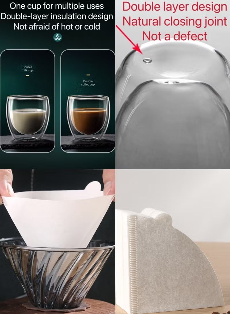 Vision 12-Piece V60 Pour Over Coffee Maker Set Coffee Kettle Scale, Coffee Dripper All in 1 Traveling Camping Manual Coffee Kit Coffee Gift Set - Image 5