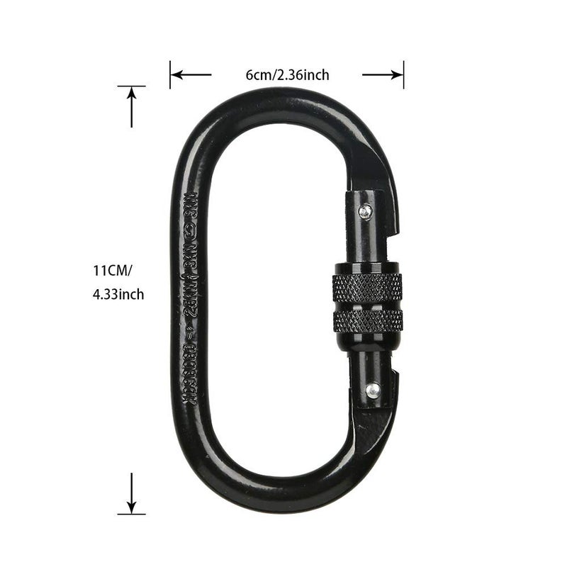 BYANG Heavy Duty Locking Climbing Carabiner Clip CE Rated 25 kN 5600 LB Rugged Terrain Approved Industrial Strength Twist Lock Carabiners Clips for Rigging, Ropes, Hammocks, Camping - Image 2