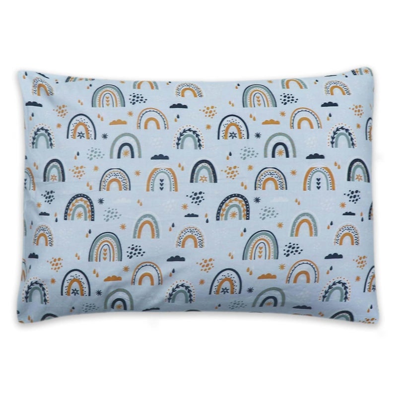 KRADYL KROFT Toddler Pillow with 100 Cotton Removable Cover 20 X 15 Inches Children Pillows Baby Pillows Rainbow Rain - Image 1