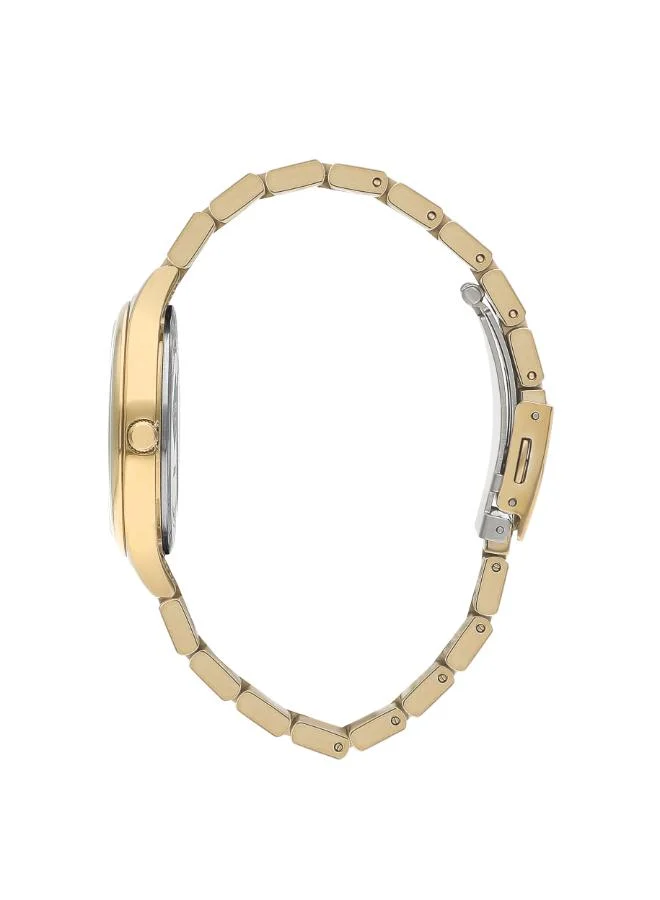 لي كوبر Lee Cooper Women's 2035 Movement Watch, Analog Display and Metal Strap - LC07568.110, Gold