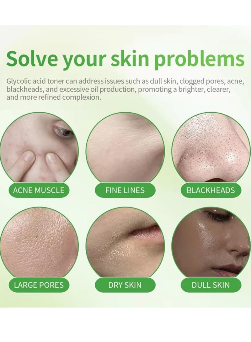 lakerain 100ml 7% Glycolic Acid Toner Contains AHAs Glycolic Acid Toning Solution Exfoliating Serum for Face Hydrates and Reduces Skin Blemishes Shrink Pores Anti Aging Facial Toner - Image 4