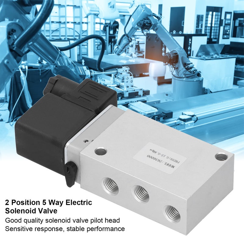 Electric Solenoid Valve G1/4in PilotOperated 2 Position 5 Way Connection Type 2636000(DC24V ) - Image 2