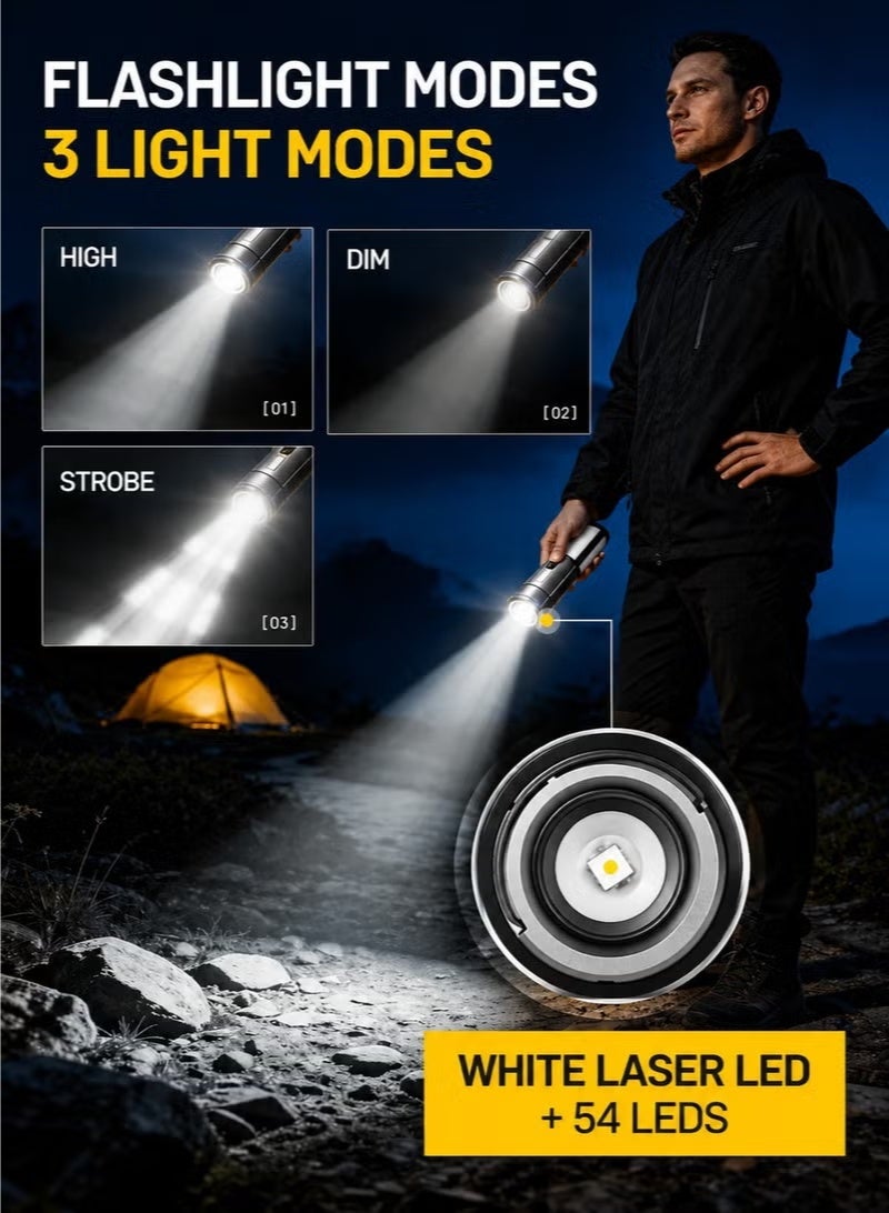ARNOTEC 2-in-1 Multifunctional Telescopic Camping Lantern & Flashlight, 270° Adjustable Warm Light, 4-Section Extendable - Image 5