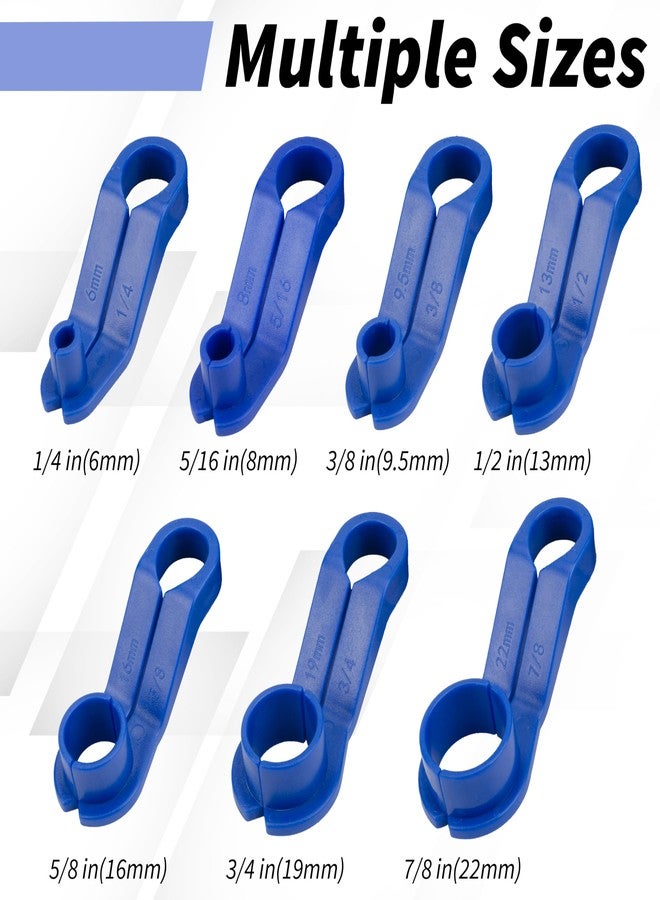 BFXM 7Pcs Fuel Line Disconnect Removal Tool Set, 1/4 5/16 3/8 1/2 5/8 3/4 7/8 Inch Fuel Hose Connect Tool Kit, Fuel Pressure Regulator Removal Tool for Most Ford/GM/Chrysler/Mazda - Image 2
