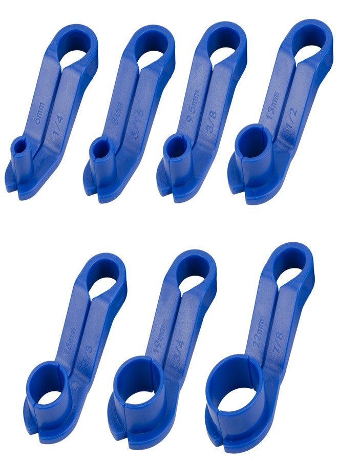 BFXM 7Pcs Fuel Line Disconnect Removal Tool Set, 1/4 5/16 3/8 1/2 5/8 3/4 7/8 Inch Fuel Hose Connect Tool Kit, Fuel Pressure Regulator Removal Tool for Most Ford/GM/Chrysler/Mazda - Image 1