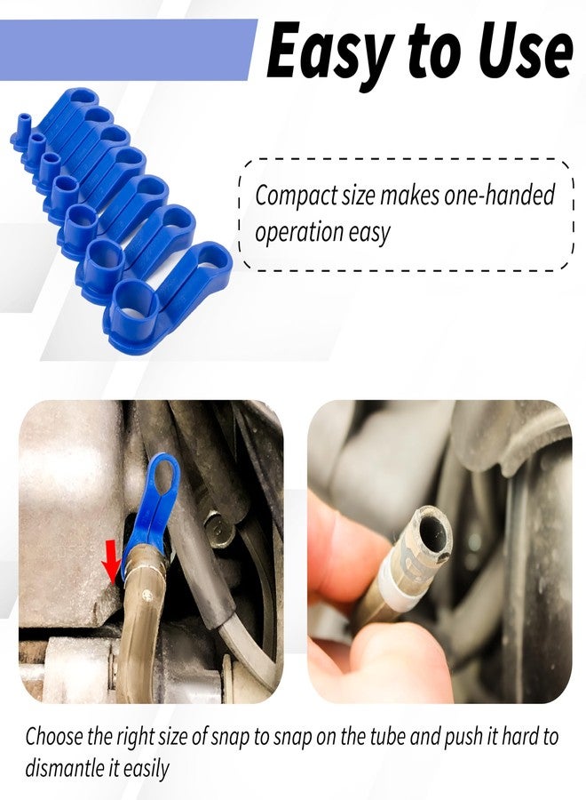 BFXM 7Pcs Fuel Line Disconnect Removal Tool Set, 1/4 5/16 3/8 1/2 5/8 3/4 7/8 Inch Fuel Hose Connect Tool Kit, Fuel Pressure Regulator Removal Tool for Most Ford/GM/Chrysler/Mazda - Image 3