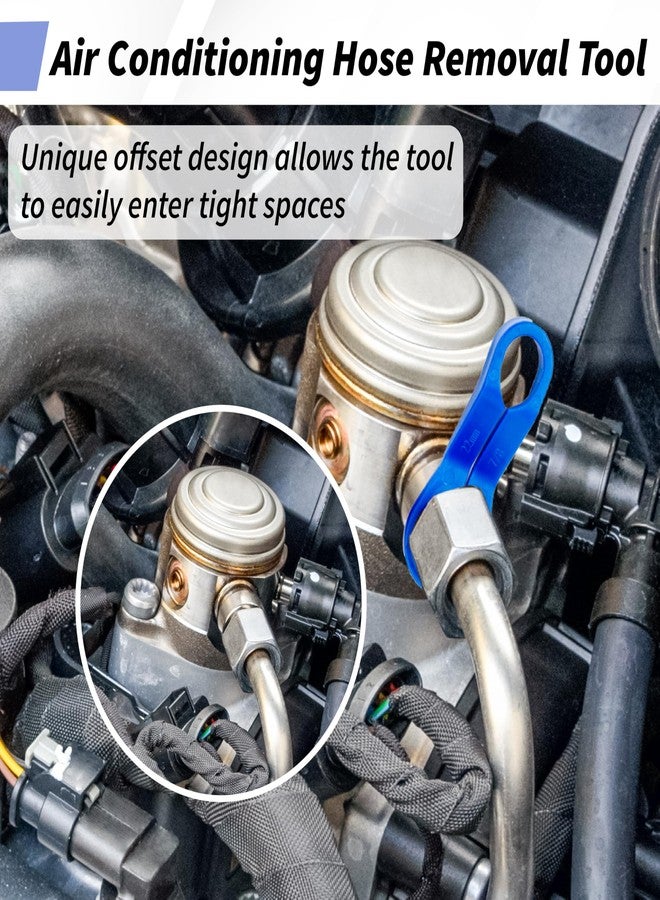 BFXM 7Pcs Fuel Line Disconnect Removal Tool Set, 1/4 5/16 3/8 1/2 5/8 3/4 7/8 Inch Fuel Hose Connect Tool Kit, Fuel Pressure Regulator Removal Tool for Most Ford/GM/Chrysler/Mazda - Image 5