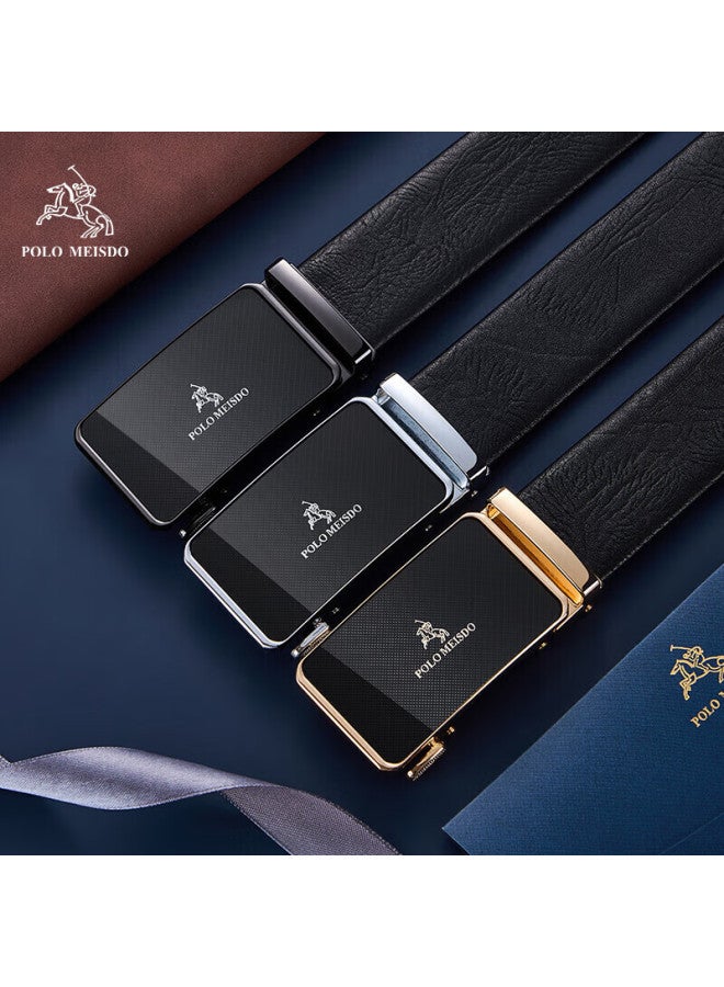 Polomeisdo Men's Genuine Leather Belt Fashion Waistband Gift Box Birthday Present For Boyfriend Husband Father Practical - Image 3