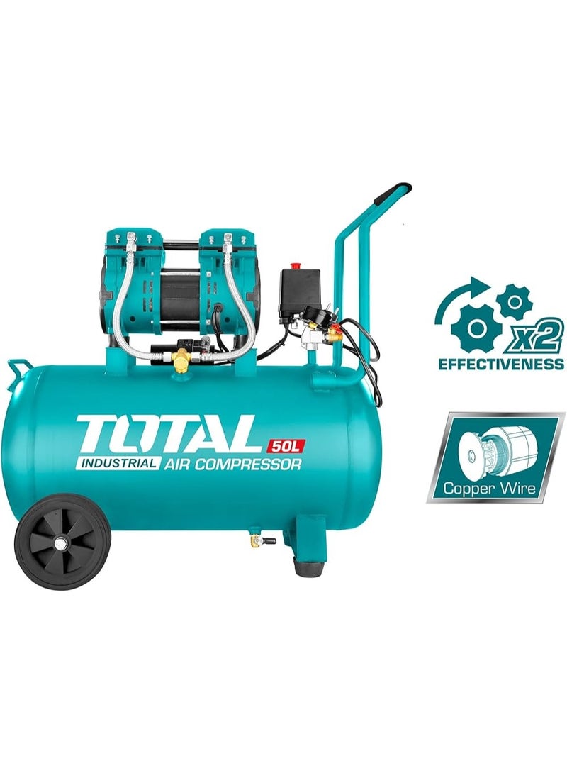 TOTAL Air Compressor 50L, Oil-Free, 1.6HP, 8 Bar - Image 2