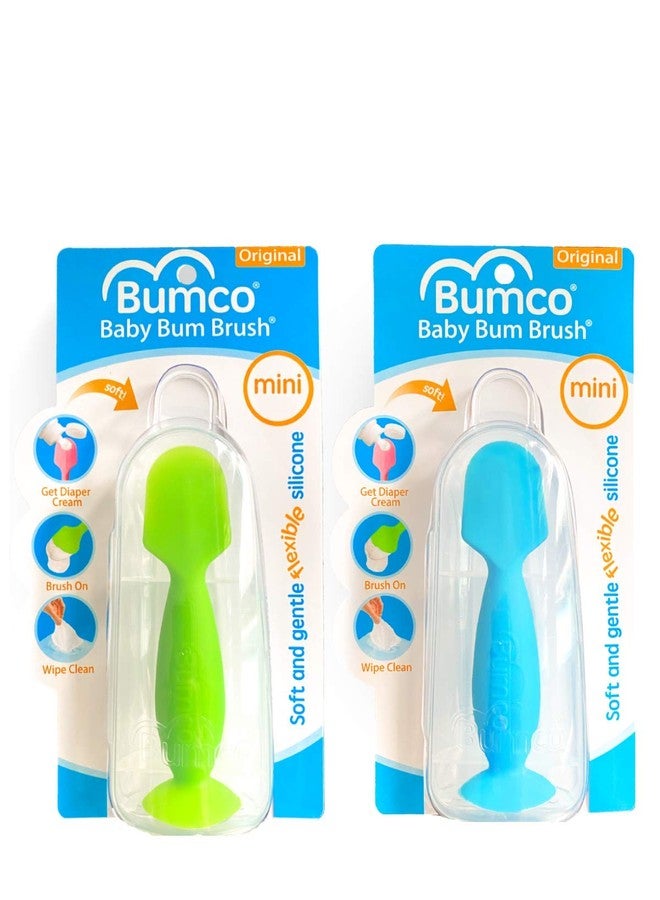 Baby Bum Brush Bumco Mini Diaper Cream Spatula with Case (2-Pack) - BPA-Free Butt Spatula Baby, Soft Diaper Spatula, Diaper Cream Applicator, Mom-Invented Baby Must Haves, Diaper Bag Essentials, Butt Paste Spatula - Image 1