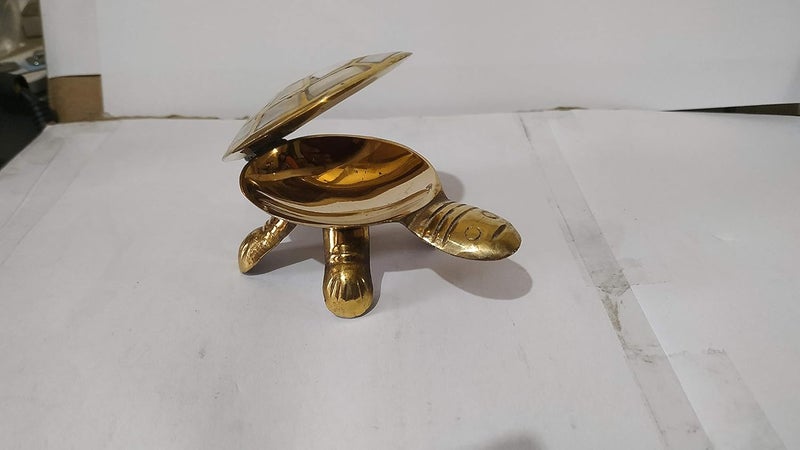 Salvus APP SOLUTIONS Brass Marble Print Turtle Feng Shui for Home Decoration Or Good Luck to Attract Positive Energy45 inch - Image 4