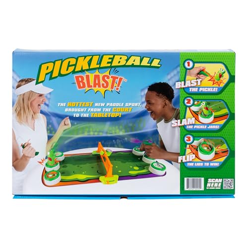 MOOSE Pickleball Blast - The Pickle Smackdown Game, Players Will Love to Smash the Wildly Wiggling Pickle With Their Pickleball Paddle & Try to Flip Over the Pickle Jar Lids to Win, For 2 People, Aged 6+ - Image 5