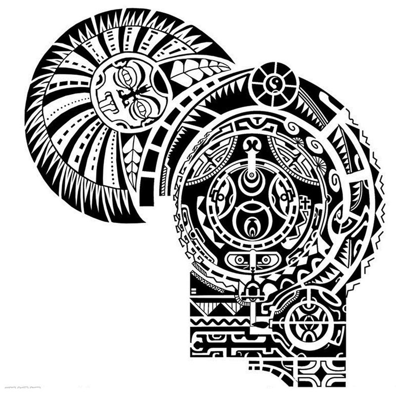 JIANG Waterproof Temporary Tattoos Paper Sticker Dwayne Johnson Totem Large Body Art (Temporary Tattoos) - Image 1