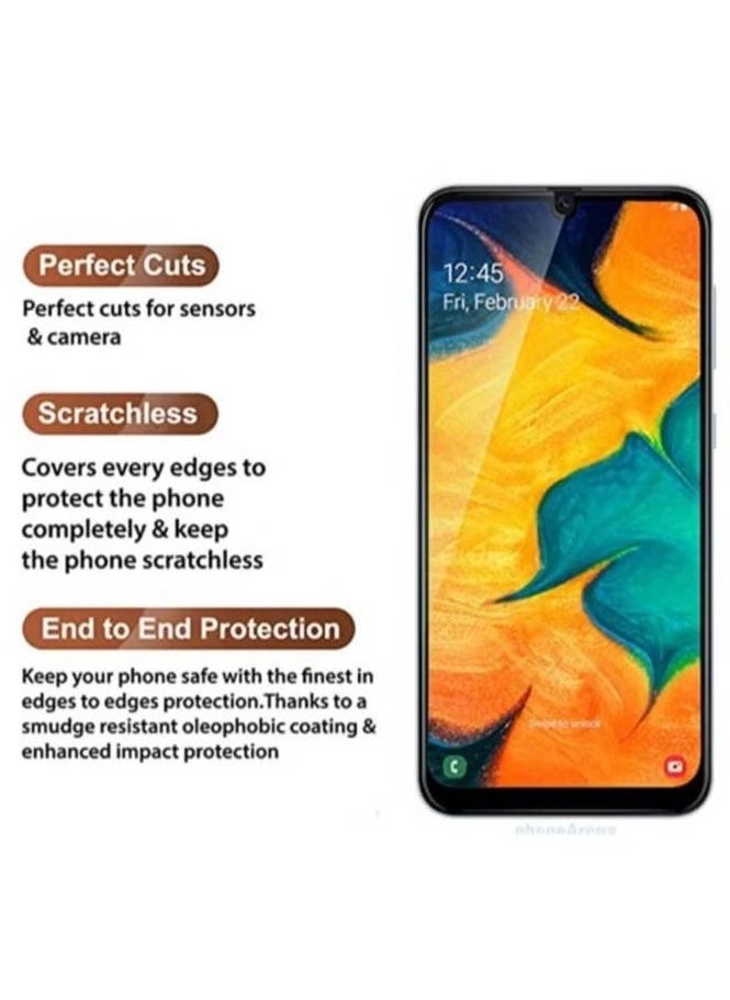 Samsung Galaxy M30s / M30 / M31 / M21 / A30 / A30s / A50 / A50s Full Edge-to-Edge Screen Protection Tempered Full Glue Glass