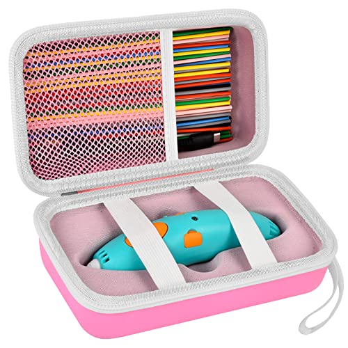 ANKHOH Case Compatible with 3Doodler Start+ Essentials (2023, 2024) for 3D Set, Storage Organizer Holder for Printing Filament Refill and USB Charger (Box Only) Pink - Image 1