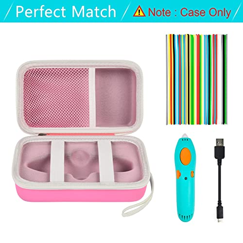 ANKHOH Case Compatible with 3Doodler Start+ Essentials (2023, 2024) for 3D Set, Storage Organizer Holder for Printing Filament Refill and USB Charger (Box Only) Pink - Image 3