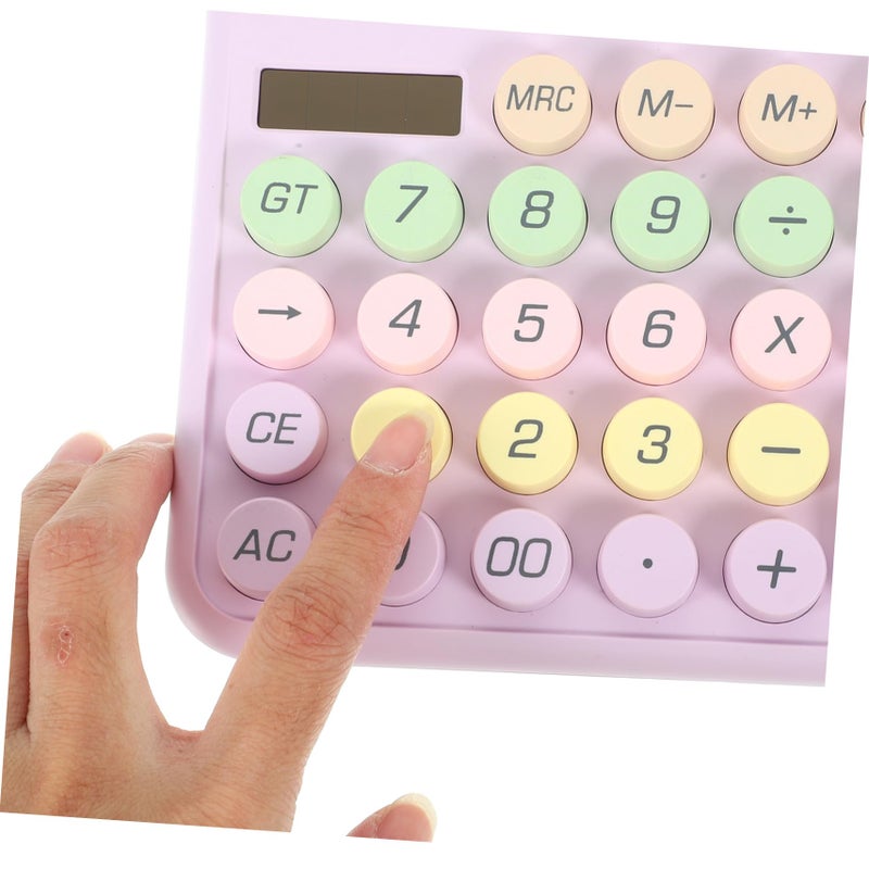 Portable Mechanical Keyboard Calculator Lightweight Plastic Design For Students Office Use - Image 3