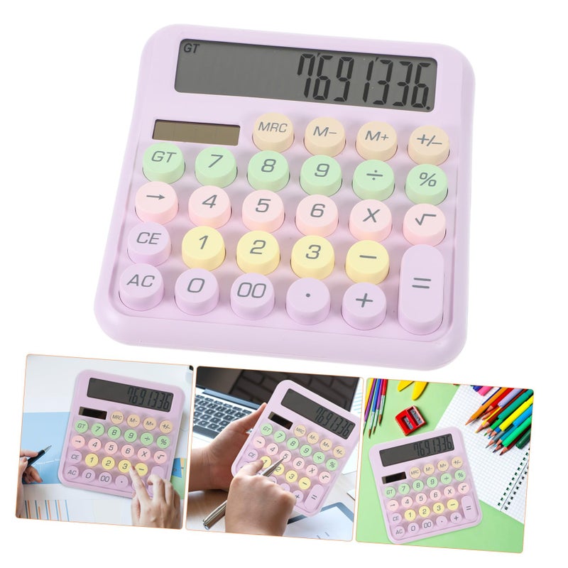 Portable Mechanical Keyboard Calculator Lightweight Plastic Design For Students Office Use - Image 4
