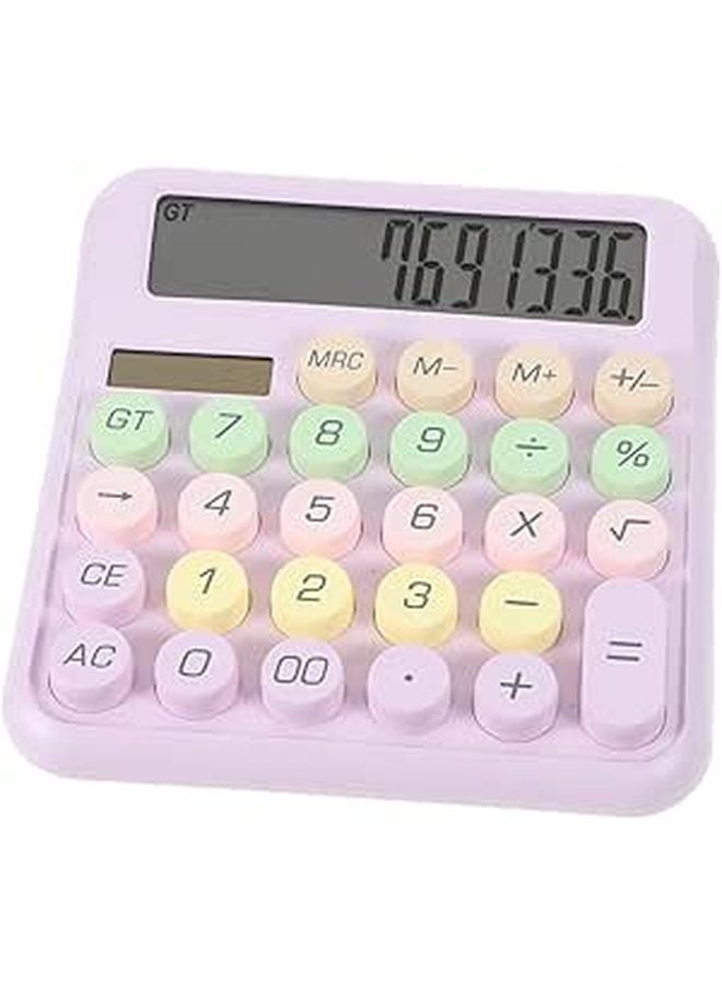 Portable Mechanical Keyboard Calculator Lightweight Plastic Design For Students Office Use - Image 1