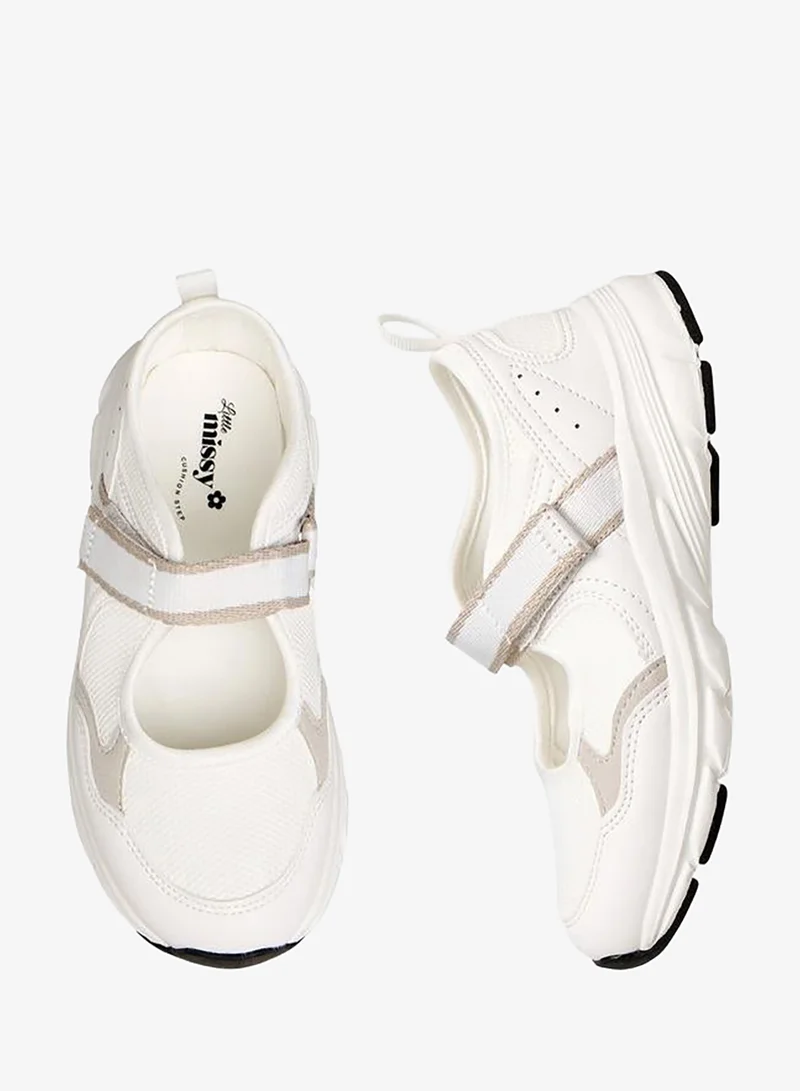 Little Missy Girls Hook and Loop Sports Shoes