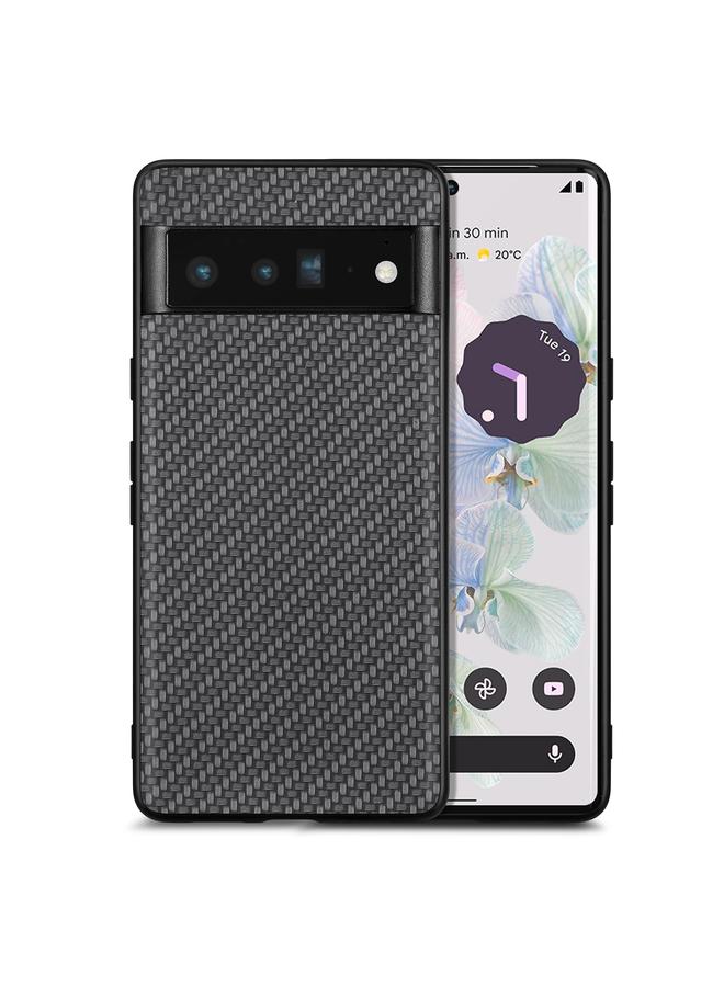 اس-توب جراب لهاتف Google Pixel 6 Pro مصنوع من ألياف الكربون وغطاء خلفي من الجلد - Image 1