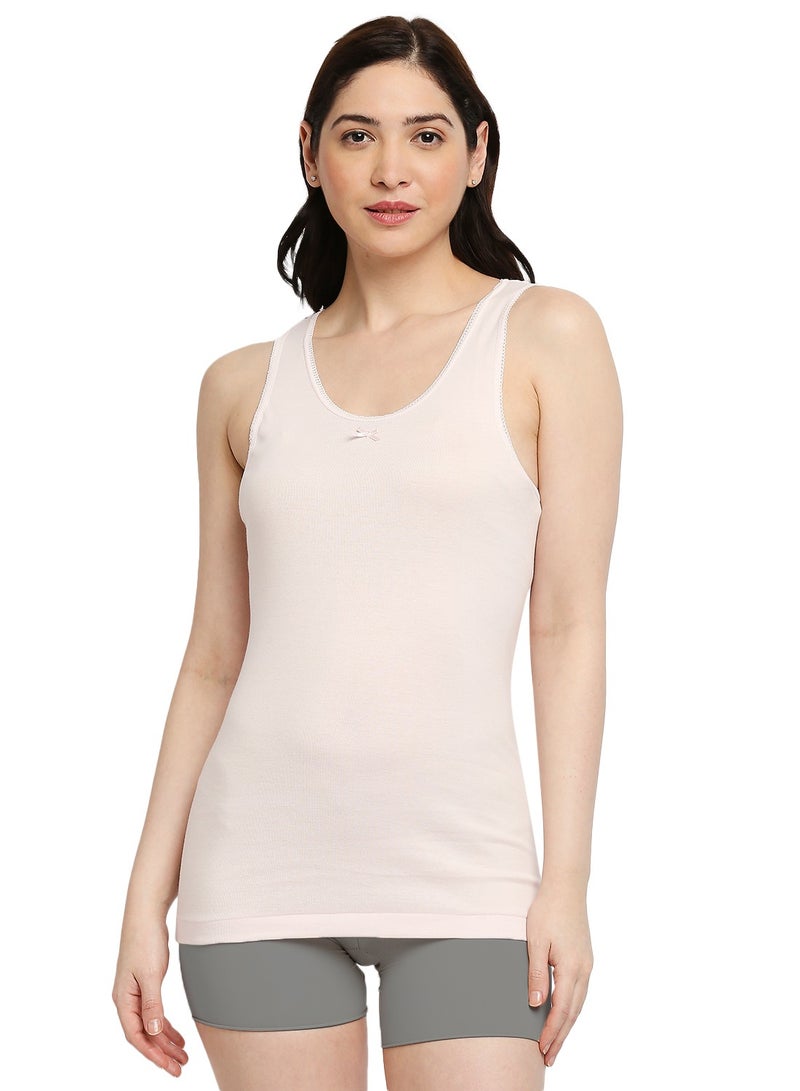 BYC WOMEN'S COTTON VEST - PINK - Image 2