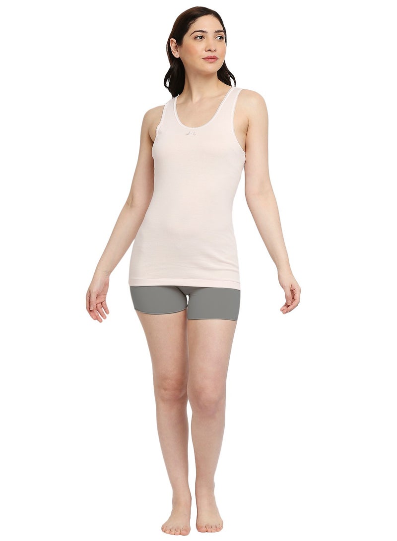 BYC WOMEN'S COTTON VEST - PINK - Image 1