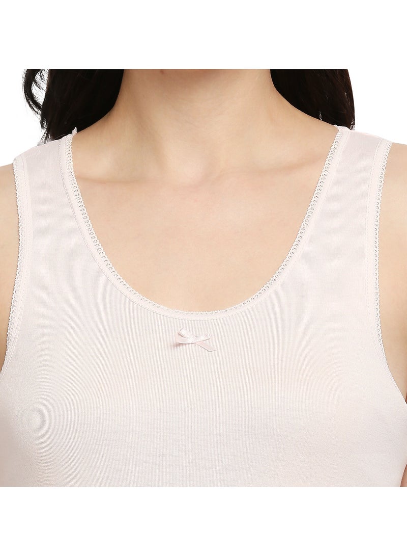 BYC WOMEN'S COTTON VEST - PINK - Image 5