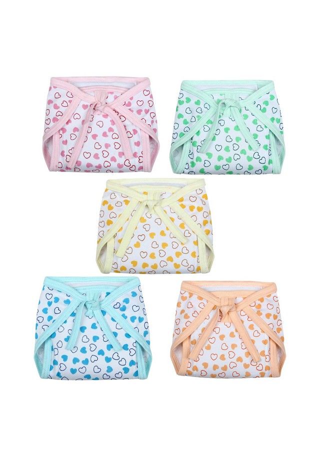 Superminis Baby Cotton Nappiesheart Printed Reusable Cushioned Nappy For Newborns And Infants (06 Months) - Image 2