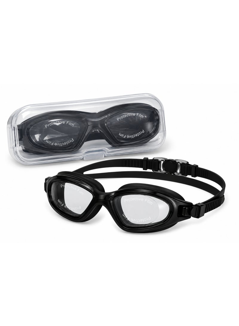Professional Anti-Fog Swimming Goggles With Protective Case And Adjustable Strap Assorted Colors - Image 1