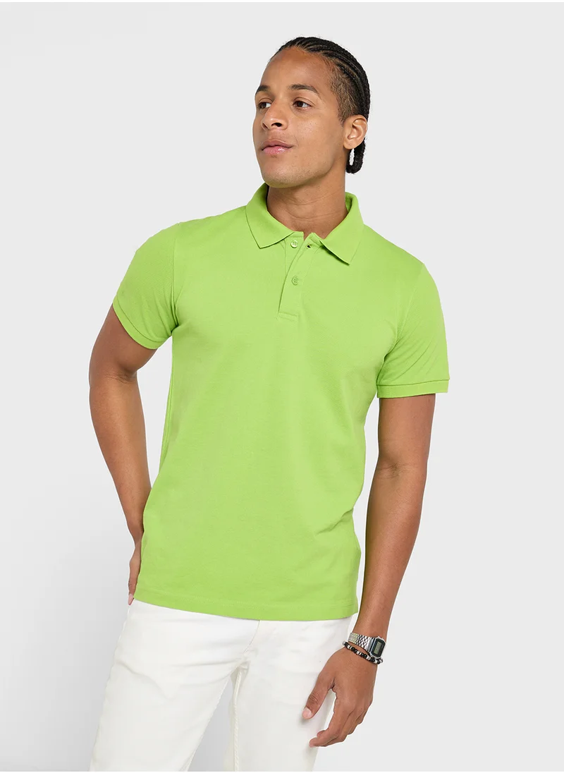 سفنتي فايف Basic Polo Shirt