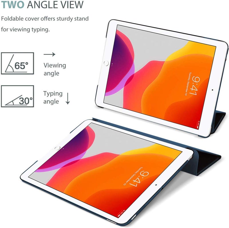 Moca Compatible Smart flip Cover case for iPad 9.7 inch 2017 2018 iPad 5th 6th Generation A1893 A1954 A1822 A1823 Smart case Cover (Navy Blue) - Image 3