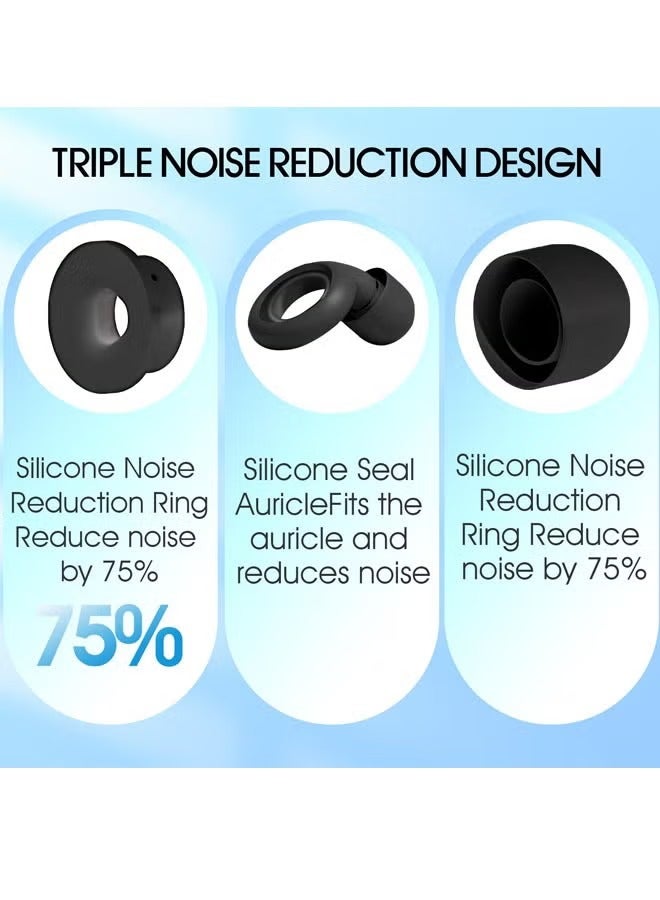 Generic Reusable Silicone Ear Plugs, Waterproof Hypoallergenic Noise Reduction Earplugs for Hearing Protection, Suitable for Sleeping, Snoring, Swimming, Self-contained dust box  - Image 5